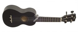 WIKI UK10S/BK - гитара укулеле сопрано, клен, цвет черный матовый, чехол в комплекте - фото 31441