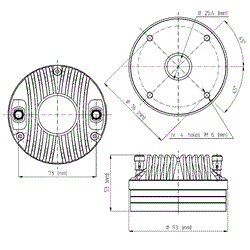 EIGHTEEN SOUND ND1090 - драйвер, неодим, 8 Ом, 50 Вт AES, 110 дБ, 1600...20000 Гц, выход 1" - фото 35196