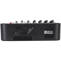 RCF L-PAD 8CX  (17140031)  Микшерный пульт, 4 микрофонных входа, 3 стерео входа, 1 FX посыл, процессор эффектов, компрессор на 2-х микрофонных входах, 3-полосн./2-полосн. EQ, внешний БП. - фото 36239