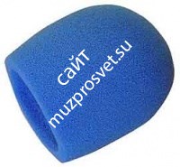 INVOTONE WS1/BL - ветрозащита для микрофонов, цвет синий - фото 37896
