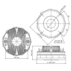 EIGHTEEN SOUND NSD1424BTN - драйвер 1,4", неодим, 8 Ом, 70 Вт AES, 110 dB, 800...20000 Гц - фото 38022