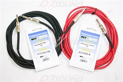 INVOTONE ACI1005/R - инструментальный кабель, 6,3 джек моно <-> 6,3 джек моно, длина 5 м (красный) - фото 38077