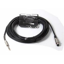 INVOTONE ACM1003/BK - микрофонный кабель , 6,3 джек моно <-> XLR (мама), длина 3 м (черный) - фото 38123