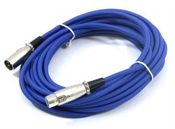 INVOTONE ACM1110/B - микрофонный кабель,  XLR(папа) <-> XLR(мама),  длина 10 м (синий) - фото 38161