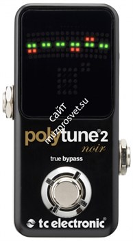 TC ELECTRONIC POLYTUNE 2 NOIR педальный тюнер в уменьшенном корпусе, цвет чёрный - фото 41848
