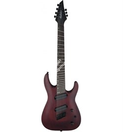 JACKSON X Series Dinky Arch Top DKAF7 MS, Dark Rosewood, Stained Mahogany электрогитара 7 стр., мультимензурная, цвет багровый - фото 42746