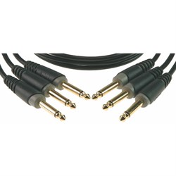 KLOTZ PP-JJ0030 3 патч кабеля для соединения педалей, дл 30 см, разъёмы mono jack (TS) KLOTZ (прямые) - фото 43686