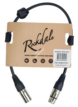ROCKDALE MC001-50CM готовый микрофонный кабель, разъёмы XLR, длина 50 см - фото 43708