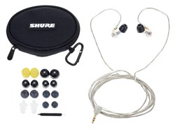 SHURE SE315-CL-EFS наушники внутриканальные (наушники вставные) с одним драйвером, прозрачные, отсоединяемый кабель - фото 43782