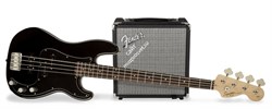 FENDER SQUIER PK PJ BASS R15v3 BLK 230V EU комплект: бас-гитара PJ Bass (черный) и комбо 15Вт - фото 44751