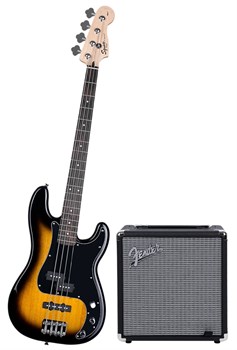 FENDER SQUIER PK PJ BASS R15v3 BSB 230V EU комплект: бас-гитара PJ Bass (санберст) и комбо 15Вт - фото 44753