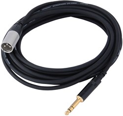 Cordial CFM 6 MV инструментальный кабель XLR male/джек стерео 6.3мм, 6.0м, черный - фото 45536