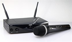 AKG WMS420 Vocal Set Band вокальная радиосистема Band B1 с приёмником SR420, ручной передатчик HT420 с динамическим капсюлем D5, в комплекте адаптер, 1 батарейка AA, держатель микрофона - фото 48761