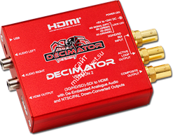Decimator 2: 3G/HD/SD-SDI to HDMI with De-Embedded Analogue Audio - фото 55758
