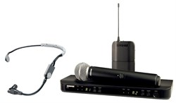 SHURE BLX1288E/SM35 K3E 606-630 MHz двухканальная радиосистема с головным микрофоном SM35 и ручным передатчиком SM58 - фото 57792