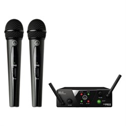 AKG WMS40 Mini2 Vocal Set BD US25B/D (537.900&540.400) - вокальная радиосистема с 2-мя ручными передатчиками c капсюлем D88 - фото 57989