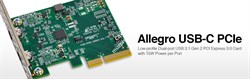 Sonnet Allegro USB 3.1Two-Port USB-C 10Gb PCIe Card (15W per port) [Thunderbolt compatible] - фото 58900