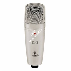 BEHRINGER C-3 студийный конденсаторный микрофон с изменяемой направленностью в комплекте с держателем, ветрозащитой и кейсом - фото 59400