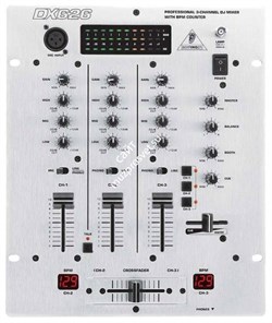 BEHRINGER DX626 DJ микшерный пульт, 3 входных канала, счетчики темпа, кроссфейдер VCA - фото 59446