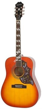 EPIPHONE HUMMINGBIRD PRO ACOUSTIC/ELECTRIC W/SHADOW FADED CHERRY BURST электро-акустическая гитара, цвет красный санбёрст - фото 60518