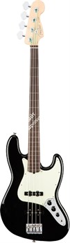 FENDER AM PRO JAZZ BASS FL RW BK бас-гитара American Pro Jazz Bass , безладовая, цвет черный, кленовая накладка грифа - фото 63608