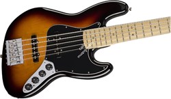 FENDER DLX ACTIVE J BASS V MN 3TSB бас-гитара Deluxe Active Jazz Bass V, 3-х цветный санберст, кленовая накладка грифа - фото 63640