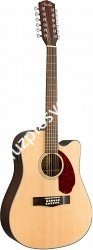 FENDER CD-140SCE-12 NAT WC электроакустическая гитара 12 струнная, топ - массив ели, цвет натуральный, с кейсом - фото 63671