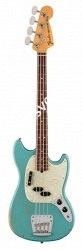 FENDER JMJ Road Worn® Mustang Bass®, Rosewood Fingerboard, Faded Daphne Blue электрогитара именная Justin Meldal-Johnsen Road W - фото 64169