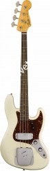FENDER 2018 JOURNEYMAN RELIC® 1960 JAZZ BASS® - AGED OLYMPIC WHITE Бас-гитара с кейсом, цвет кремовый - фото 64930