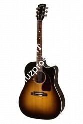 GIBSON 2019 J-45 Cutaway Vintage Sunburst гитара электроакустическая, цвет санберст в комплекте кейс - фото 65624