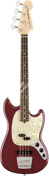 FENDER AMERICAN PERFORMER MUSTANG BASS®, RW, AUBERGINE 4-струнная бас-гитара, цвет темно-красный, в комплекте чехол - фото 65710