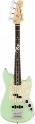 FENDER AMERICAN PERFORMER MUSTANG BASS®, RW, SATIN SURF GREEN 4-струнная бас-гитара, цвет зеленый, в комплекте чехол - фото 65716