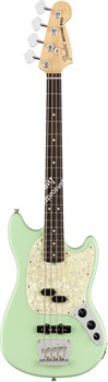 FENDER AMERICAN PERFORMER MUSTANG BASS®, RW, SATIN SURF GREEN 4-струнная бас-гитара, цвет зеленый, в комплекте чехол - фото 65717