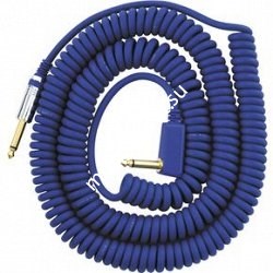 VOX Vintage Coiled Cable VCC-90BL гитарный кабель, синий - фото 65875