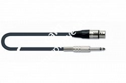 QUIK LOK MX777-5 готовый микрофонный кабель, 5 метров, разъемы XLR/F - Mono Jack 1/4, цвет черный - фото 65979