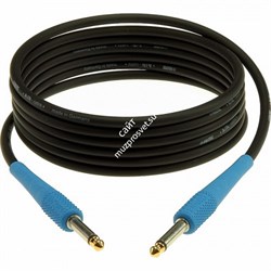 KLOTZ KIKC3.0PP2 готовый инструментальный кабель, чёрн., прямые разъёмы KLOTZ Mono Jack (голубого цвета), дл. 3м - фото 66960