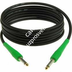 KLOTZ KIKC3.0PP4 готовый инструментальный кабель, чёрн., прямые разъёмы KLOTZ Mono Jack (зелёного цвета), дл. 3м - фото 66964