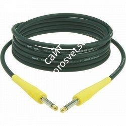 KLOTZ KIKC4.5 PP5 готовый инструментальный кабель, чёрн., прямые разъёмы KLOTZ Mono Jack (жёлтого цвета), дл. 4,5 м - фото 66977
