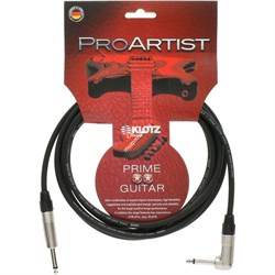 KLOTZ PRON015PR Pro Artist готовый инструментальный кабель, длина 1,5 м, разъемы Neutrik Mono Jack (прямой-угловой) - фото 67038