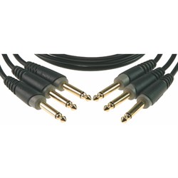 KLOTZ PP-JJ0090 3 патч кабеля для соединения педалей, дл 90 см, разъёмы mono jack (TS) KLOTZ (прямые) - фото 67057