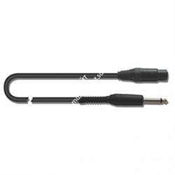 QUIK LOK MCR612K-6BK микрофонный кабель, 6 метров, разъемы XLR Female - Mono Jack чёрного цвета, цвет черный - фото 67092