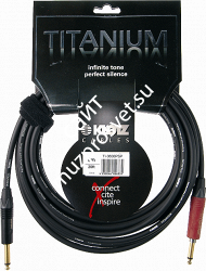KLOTZ TI-0900PSP TITANIUM готовый инструментальный кабель 9м, джек моно Neutrik - джек моно Neutrik 'silent', цвет черный - фото 67229