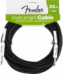 FENDER 25' INSTRUMENT CABLE BLACK инструментальный кабель, 7,5 м, цвет чёрный - фото 67297