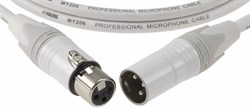 KLOTZ iceRock микрофонный кабель MY206, 0,22 мм2, 60 пФ/м, белые XLR Neutrik мама-папа, длина 10 м, оболочка белая, ПВХ - фото 67438