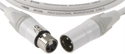 KLOTZ iceRock микрофонный кабель MY206, 0,22 мм2, 60 пФ/м, белые XLR Neutrik мама-папа, длина 3 м, оболочка белая, ПВХ - фото 67446