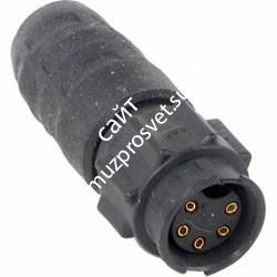 SWITCHCRAFT EN3L5FX кабельный разъем 5-контактный, 'мама', усиленный термопластик, медные позолоченные контакты - фото 67580