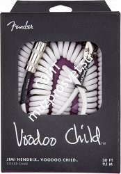 FENDER HENDRIX VOODOO CHILD CABLE WHITE Гитарный кабель jack-jack, 9 метров, модель Джими Хендрикс, белый - фото 68102