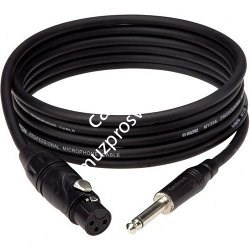 KLOTZ M1FP1N0750 готовый микрофонный кабель MY206, длина 7.5м, XLR/F Neutrik, металл - моно Jack Neutrik, металл - фото 68453