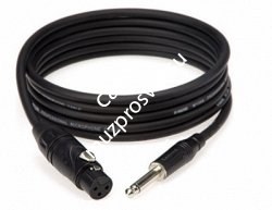 KLOTZ M1FS1B0200 кабель микрофонный XLR Female - Jack 6,3 Stereo 2 m - фото 68609