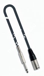 QUIK LOK MX779-3 готовый микрофонный кабель, разъемы XLR/M - Mono Jack 1/4, цвет черный, 3 м - фото 68692
